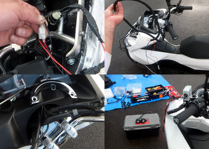 PCX サービスカプラーから電源
