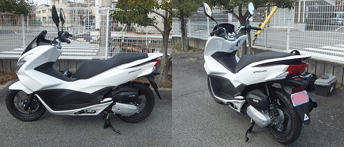 購入時のノーマル状態なPCX125(JF56)