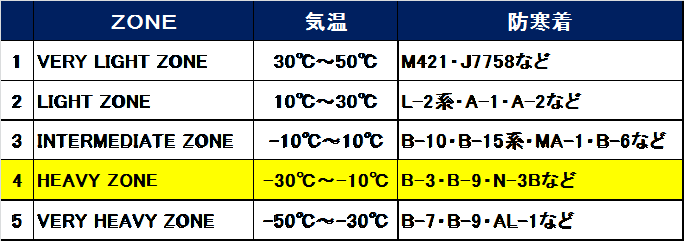 ゾーンタイプ　データ