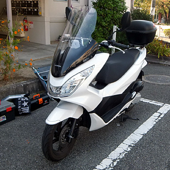 PCX125 JF56 ハンドル交換