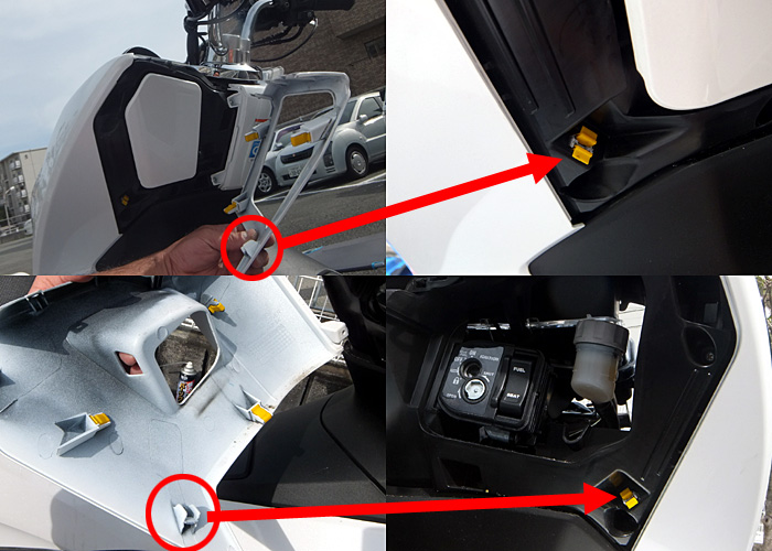 PCX125 JF56 カウル外し